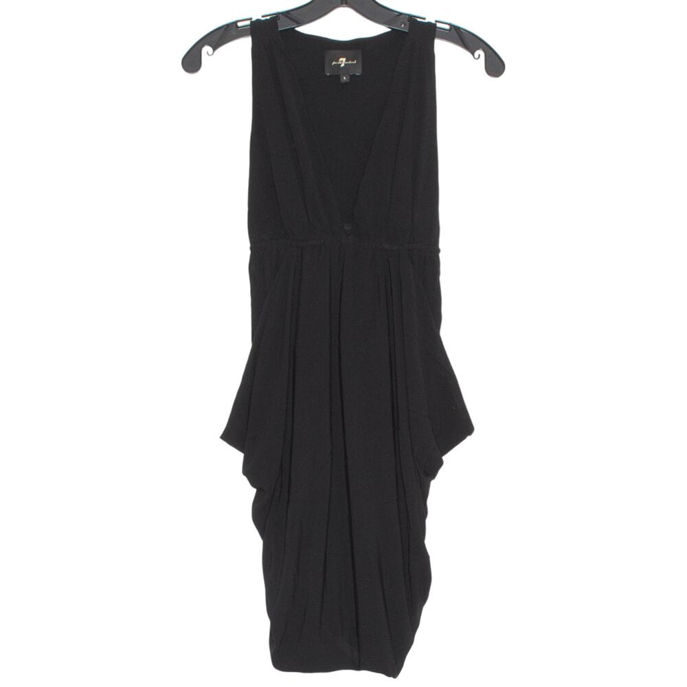 7 For All Mankind Dress Dark Academia Minimalist Avant Garde Goth Black Small - Picture 1 of 6